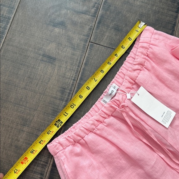 NWT Mango Soft Pink Linen Trousers SIZE M - Picture 11 of 11